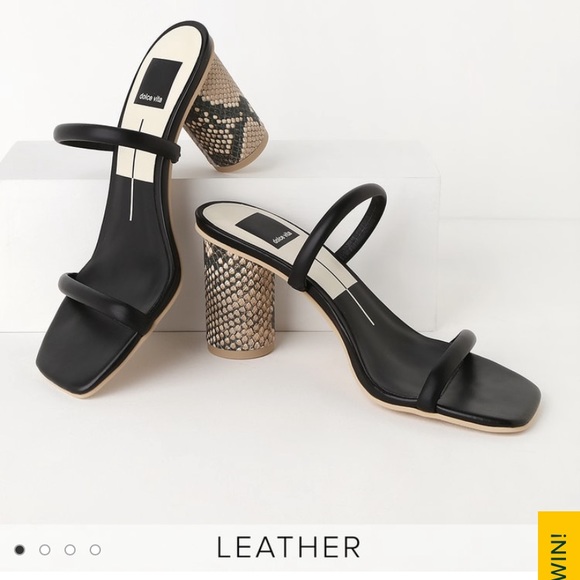 *Sold* Dolce vita Noles black and snake skin heels size 8.5 with box - Picture 5 of 16